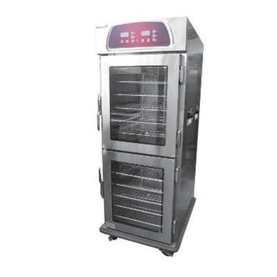 E-dbw-12b-21E Elektrische commerciële Dubbele het Glasdeur van de Buffetkar 24 Lagen van het Voedselverwarmingstoestel de Kar