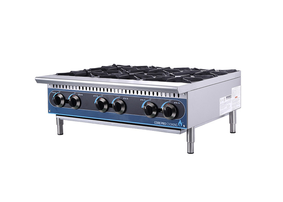 Commerciële van de het Materiaaldesktop van de Restaurantkeuken van het het Fornuisgas 24-duim 4 Branders
