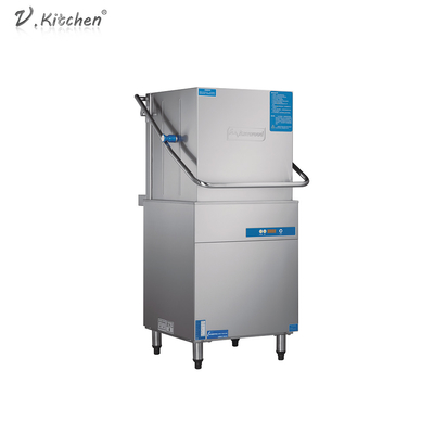 Van de het Kanaal Dubbele Tank van de rektransportband Commerciële Dishwashing Machine