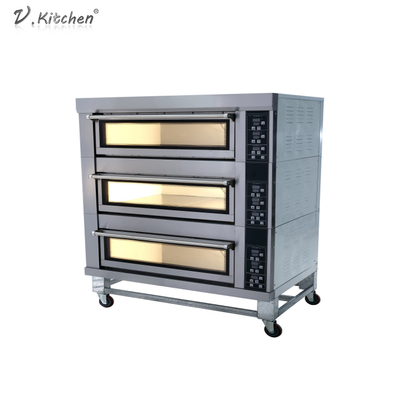4 Elektrische Bakkerij Oven Machine van het dienbladen de Dubbele Dek 13.2kw