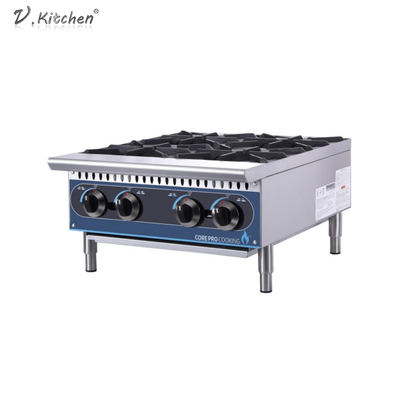 Commerciële van de het Materiaaldesktop van de Restaurantkeuken van het het Fornuisgas 24-duim 4 Branders