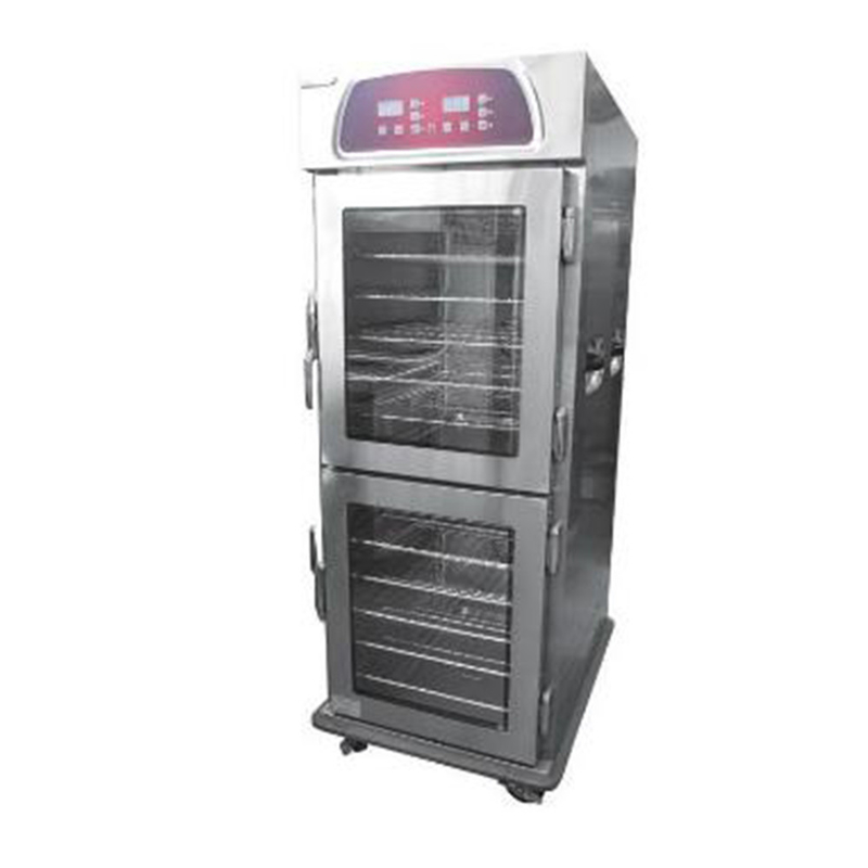 E-dbw-12b-21E Elektrische commerciële Dubbele het Glasdeur van de Buffetkar 24 Lagen van het Voedselverwarmingstoestel de Kar