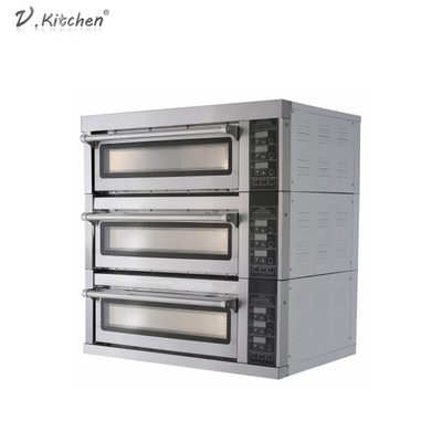 Roterende Franse Pita Bread Bakery Oven Machine 3 Dek 3 Dienbladen