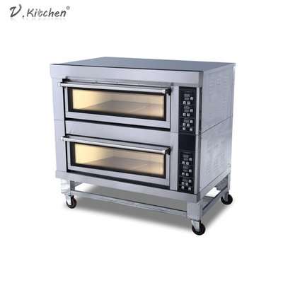 4 Elektrische Bakkerij Oven Machine van het dienbladen de Dubbele Dek 13.2kw